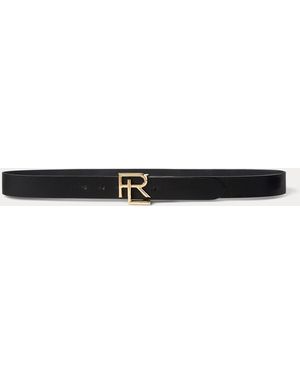 Ralph Lauren Rl Box Leather Belt - Black