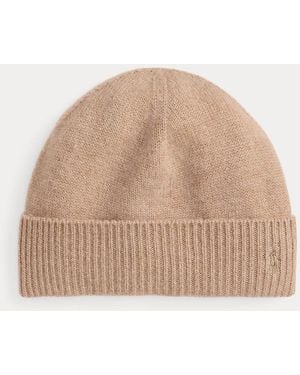 Ralph Lauren Wool-Cashmere Beanie - Natural