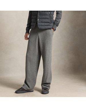 Polo Ralph Lauren Waffle-Knit Wool-Cotton Trouser - Grey