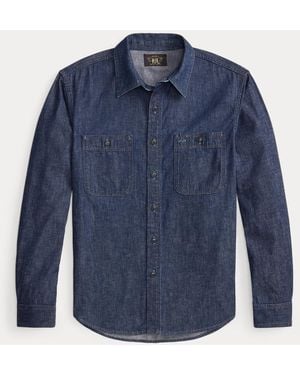RRL Camicia in denim indaco - Blu