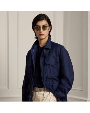 Ralph Lauren Ripley Linen-Blend Four-Pocket Jacket - Blue