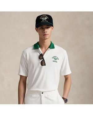 Ralph Lauren Standard Fit Terry Graphic Polo Shirt - White