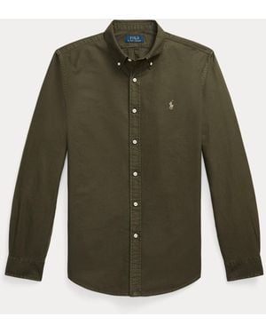 Polo Ralph Lauren Slim Fit Garment-Dyed Oxford Shirt - Green