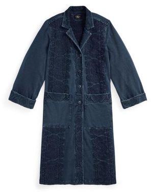 RRL Spolverino in jersey indaco ricamato - Blu