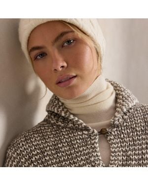 Polo Ralph Lauren Cable-Knit Wool-Cashmere Headband - Brown
