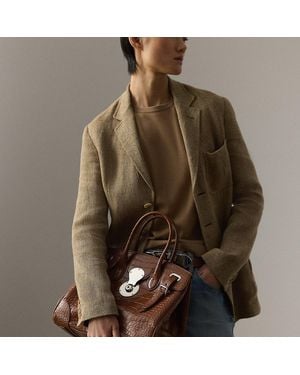 Ralph Lauren Ricky 33 Alligator Bag - Brown