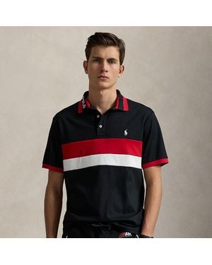 Ralph Lauren Classic Fit Striped Soft Cotton Polo - Red