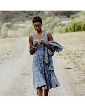 RRL Vestido De Punto De Algodón En Índigo - Azul