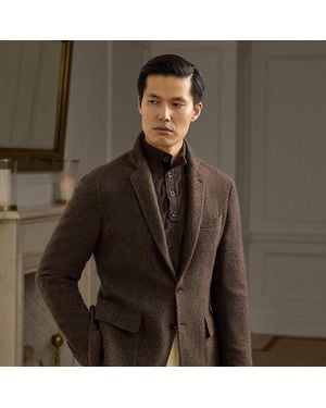 Ralph Lauren Ralph Lauren Hadley Hand-Tailored Herringbone Jacket - Brown
