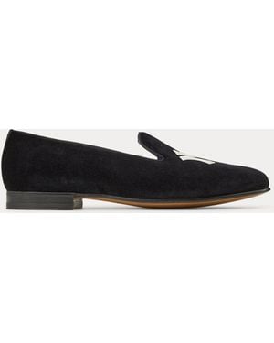 Ralph Lauren Ralph Lauren Lauren Yankees Velvet Slipper - Black