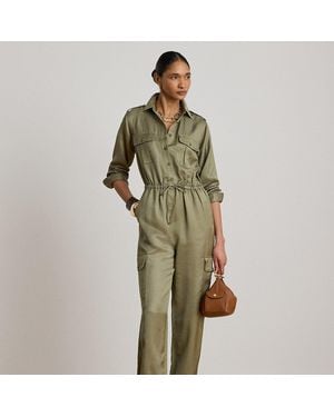 Ralph Lauren Mono Cargo De Shantung - Verde