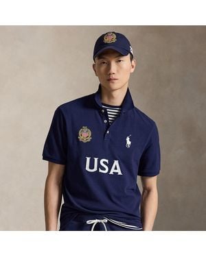 Polo Ralph Lauren Classic-Fit Usa-Poloshirt - Blau
