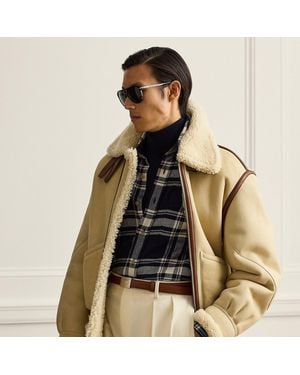 Ralph Lauren Ralph Lauren Lutton Shearling Aviator Jacket - Natural