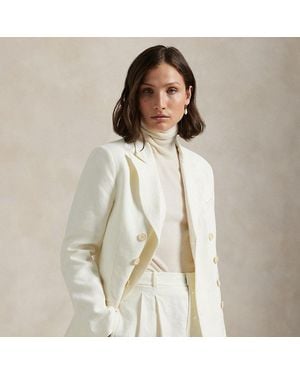 Polo Ralph Lauren Double-Breasted Hemp Blazer - Natural