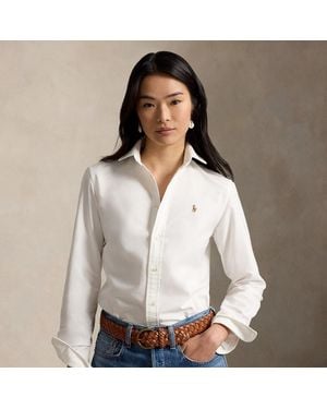 Polo Ralph Lauren Knit Cotton Oxford Shirt - White