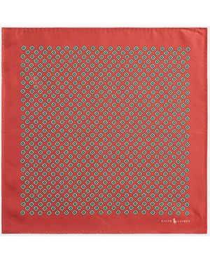 Polo Ralph Lauren Pañuelo De Bolsillo De Sarga De Seda - Rojo