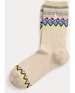 Ralph Lauren Fair Isle Crew Socks - Metallic