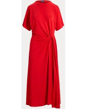 Polo Ralph Lauren Twist-Detail Tee Dress - Red