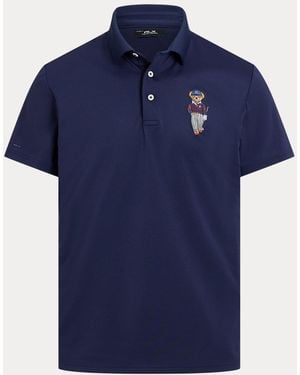 Ralph Lauren Tailored Fit Polo Bear Performance Polo - Blue
