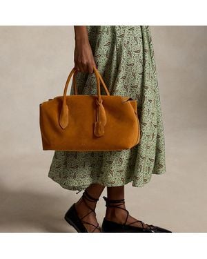 Polo Ralph Lauren Bellport Suede Satchel - Green