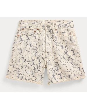 RRL Short À Motif Fleuri En Denim - Neutre