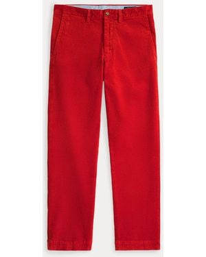 Polo Ralph Lauren Bedford Straight Fit Corduroy Trousers - Red