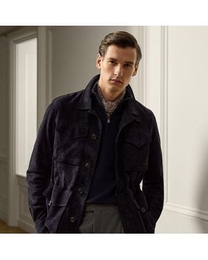 Ralph Lauren Feldjacke Crawford Aus Wildleder - Blau