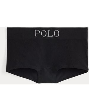 Polo Ralph Lauren Logo Mid-Rise Shortie - Black