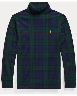 Polo Ralph Lauren Ralph Lauren Boy's Plaid Cotton Interlock Turtleneck - Blue
