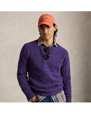 Polo Ralph Lauren Pull Torsadé En Laine - Violet