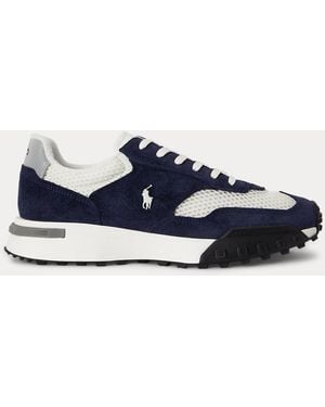 Polo Ralph Lauren Eldridge Suede-Panelled Trainer - Blue