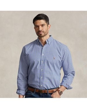 Ralph Lauren Taglie Plus - Camicia Oxford vichy - Blu