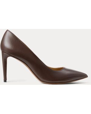 Ralph Lauren Armissa 75 Mm Calfskin Pump - Brown