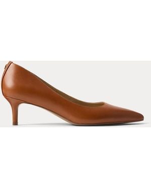 Ralph Lauren Lederpumps Adrienne - Braun