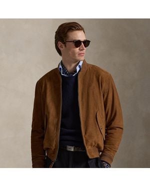 Polo Ralph Lauren Suede Flight Jacket - Brown