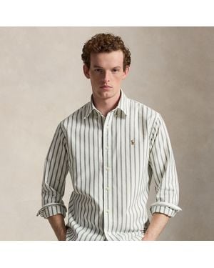 Ralph Lauren Classic Fit Striped Oxford Shirt - Gray