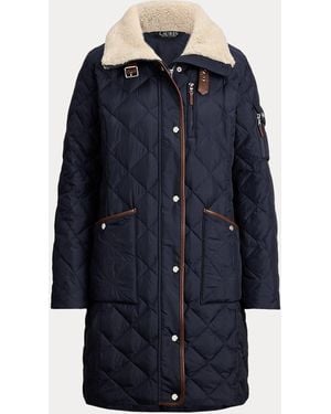 Ralph Lauren Abrigo De Plumón Con Acolchado De Rombos - Azul