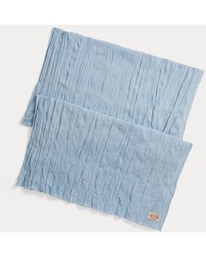 Polo Ralph Lauren Dot-Print Cotton Scarf - Blue