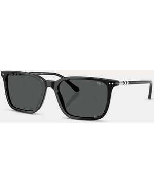 Polo Ralph Lauren Heritage Rugby-Stripe Sunglasses - Grey