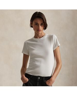 Polo Ralph Lauren Rib-knit Cotton Tee - White