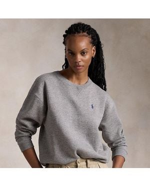 Polo Ralph Lauren Sweat Col Rond En Molleton - Gris