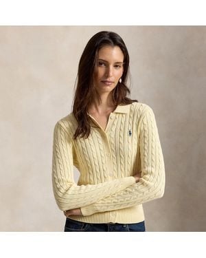 Polo Ralph Lauren Cable-Knit Cotton Cardigan - Natural