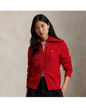 Polo Ralph Lauren Lunar New Year Wool-Cashmere Cardigan - Red