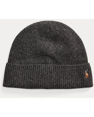 Polo Ralph Lauren Signature Pony Wool-Blend Beanie - Black