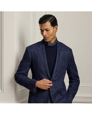 Ralph Lauren Kent Handgemaakt Visgraat Colbert - Blauw