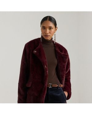 Ralph Lauren Faux-Fur Coat - Purple