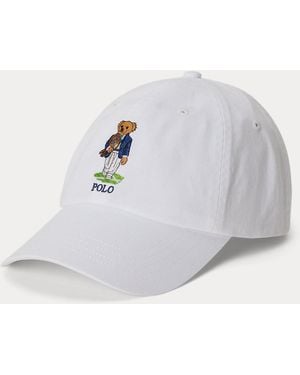 Ralph Lauren Wimbledon Polo Bear Twill Cap - White
