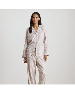 Ralph Lauren Paisley Cotton-Blend Twill Sleep Set - Pink