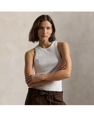 Polo Ralph Lauren Stretch Cotton Rib-Knit Tank - Grey