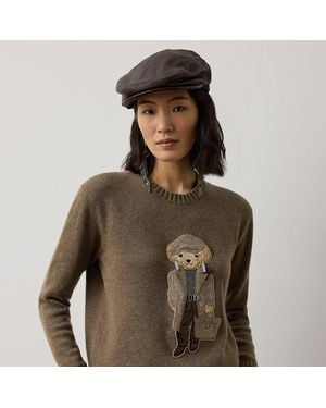 Ralph Lauren Autumn Polo Bear Cashmere Jumper - Brown